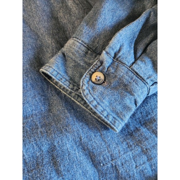 Wrangler 2XL Men's 90's Vintage Soft Denim Sherpa Lined Button Up Shirt Jacket - Picture 4 of 11